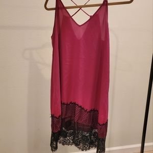 Lace slip dress